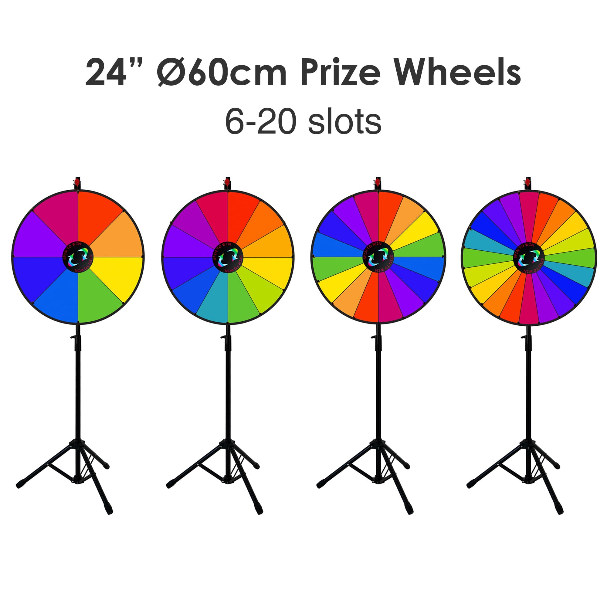 Prize wheel spinning wheels